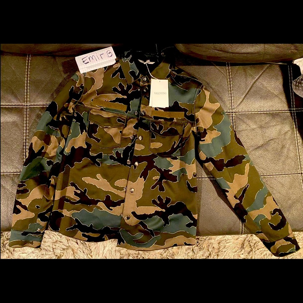 Valentino Garavani Men’s Camo Denim Jacket